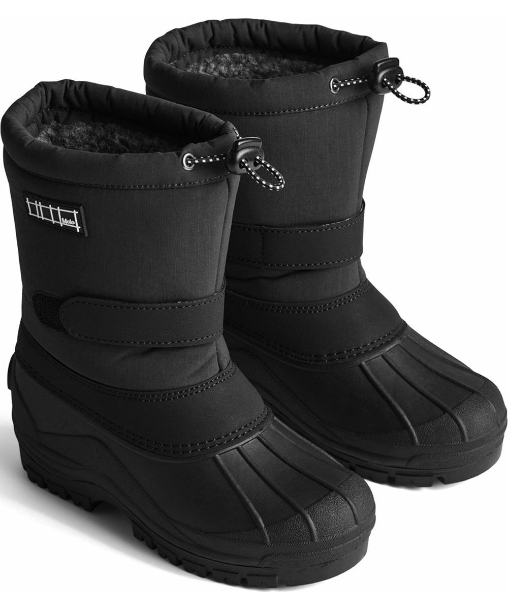 Driven - Black - Recycled waterproof black winter boots 
