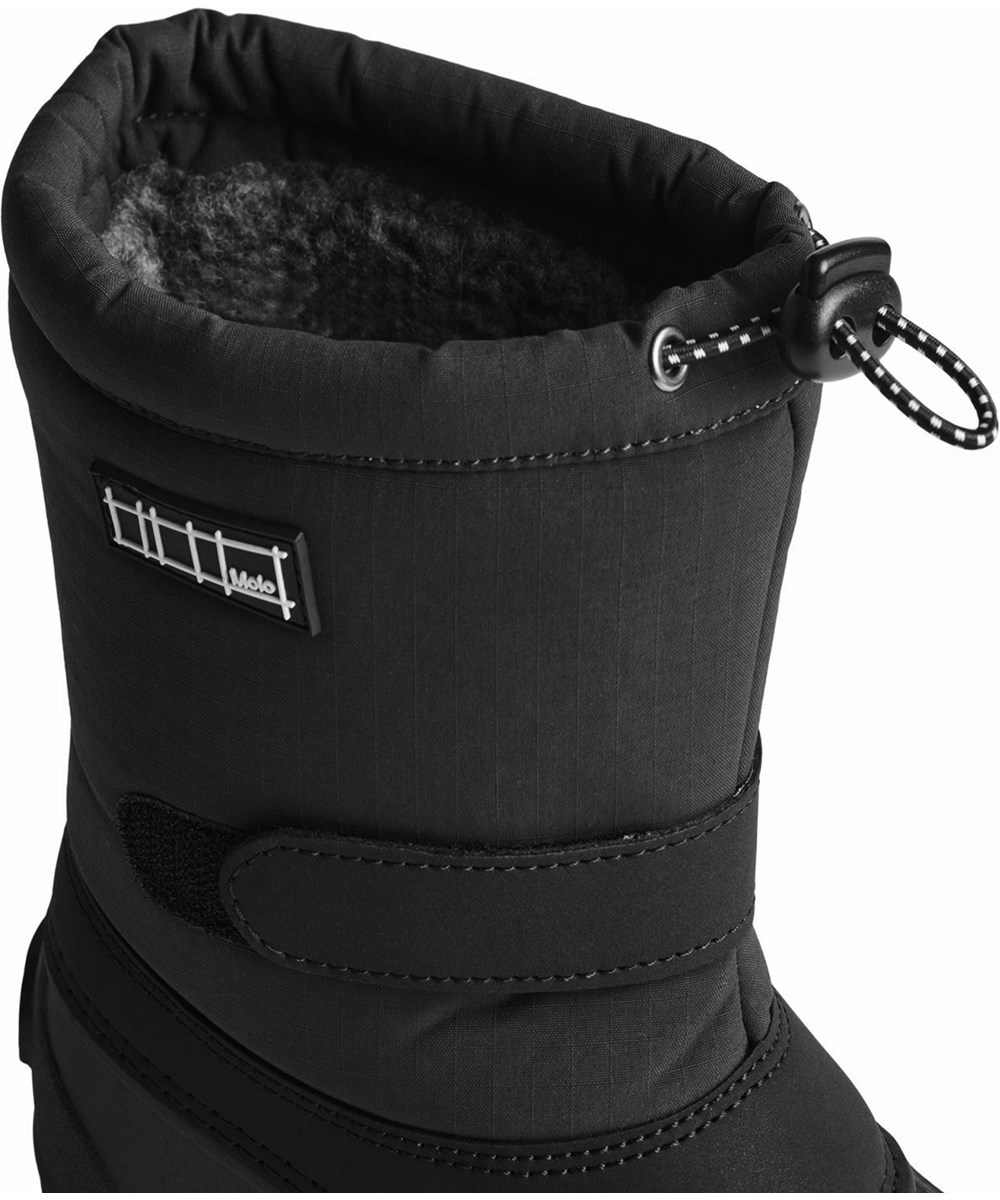 Driven - Black - Recycled waterproof black winter boots 