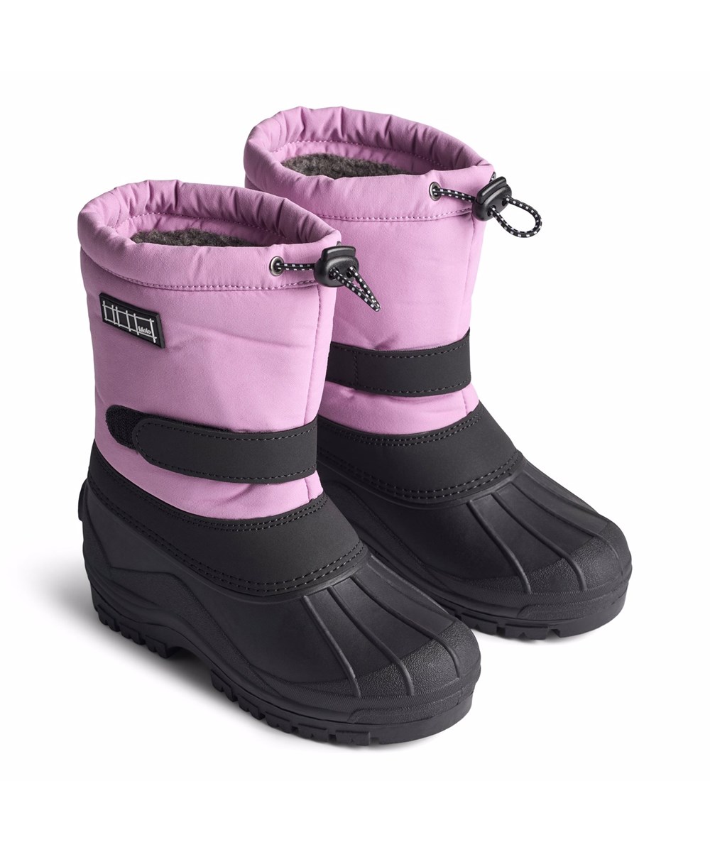 Driven - Purple Ray - Practical winter boots for children in purple with a sturdy and non-slip black sole.