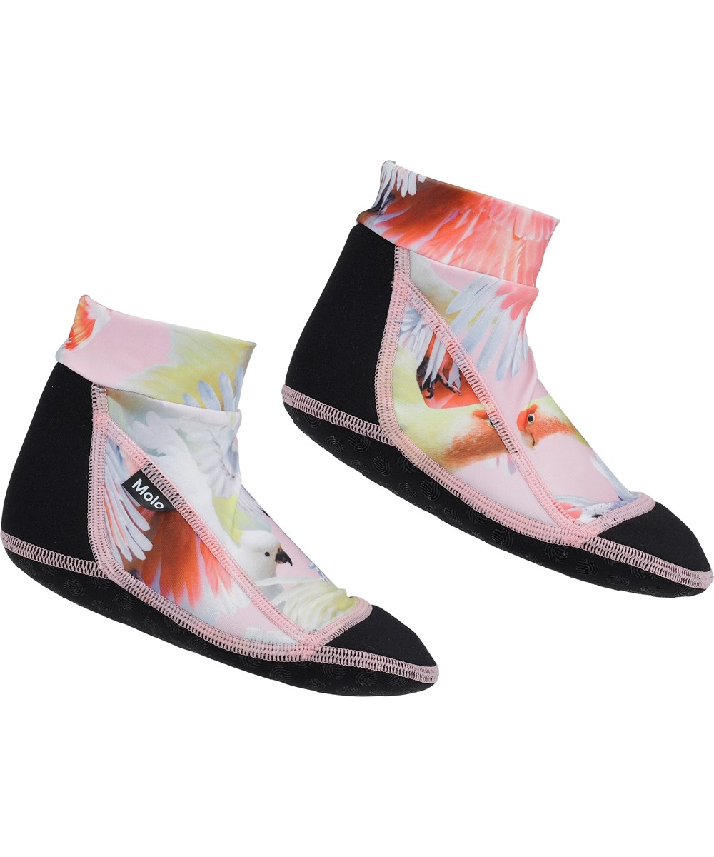 Zabi - Cockatoos - Neoprene swim socks with parrots 