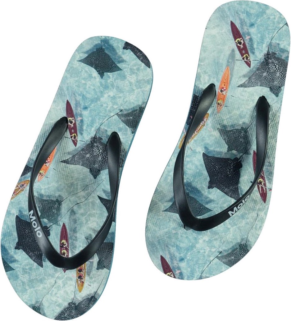 Zeppo - Hawaiian Ocean - Flip flops with stingray print 
