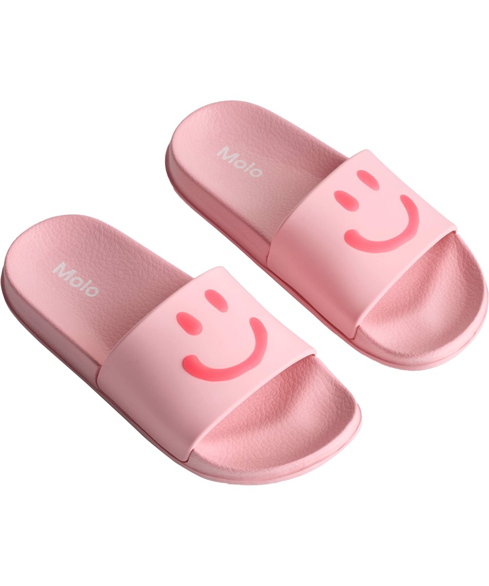 Zhappy - Bubble Pink - Pink, water-repellent bath slippers for children.