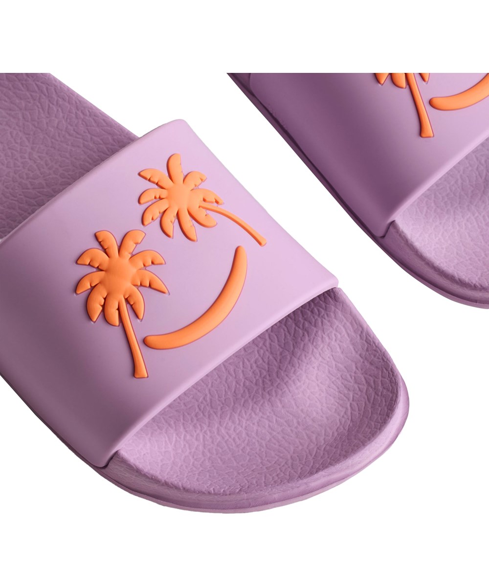Zhappy - Crocus Petal - Purple, water-repellent bath slippers for children.