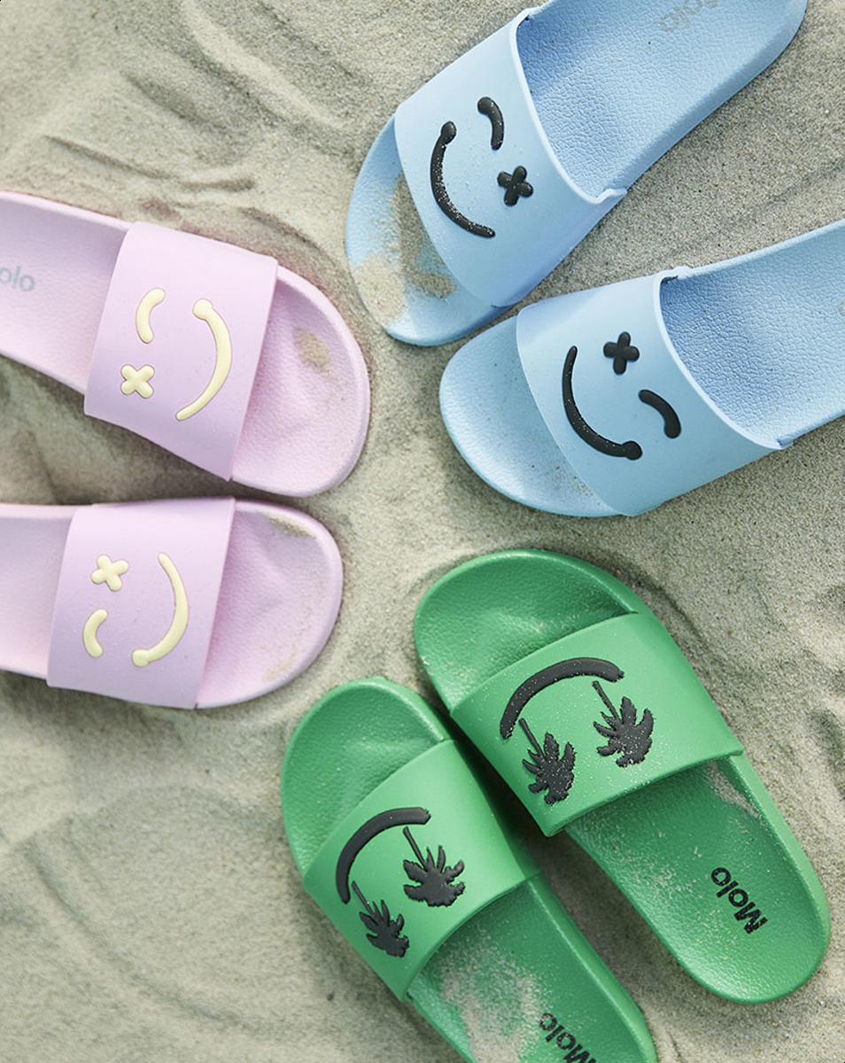 Zhappy - Green Bee - Green palm tree smiley face sandals - Molo