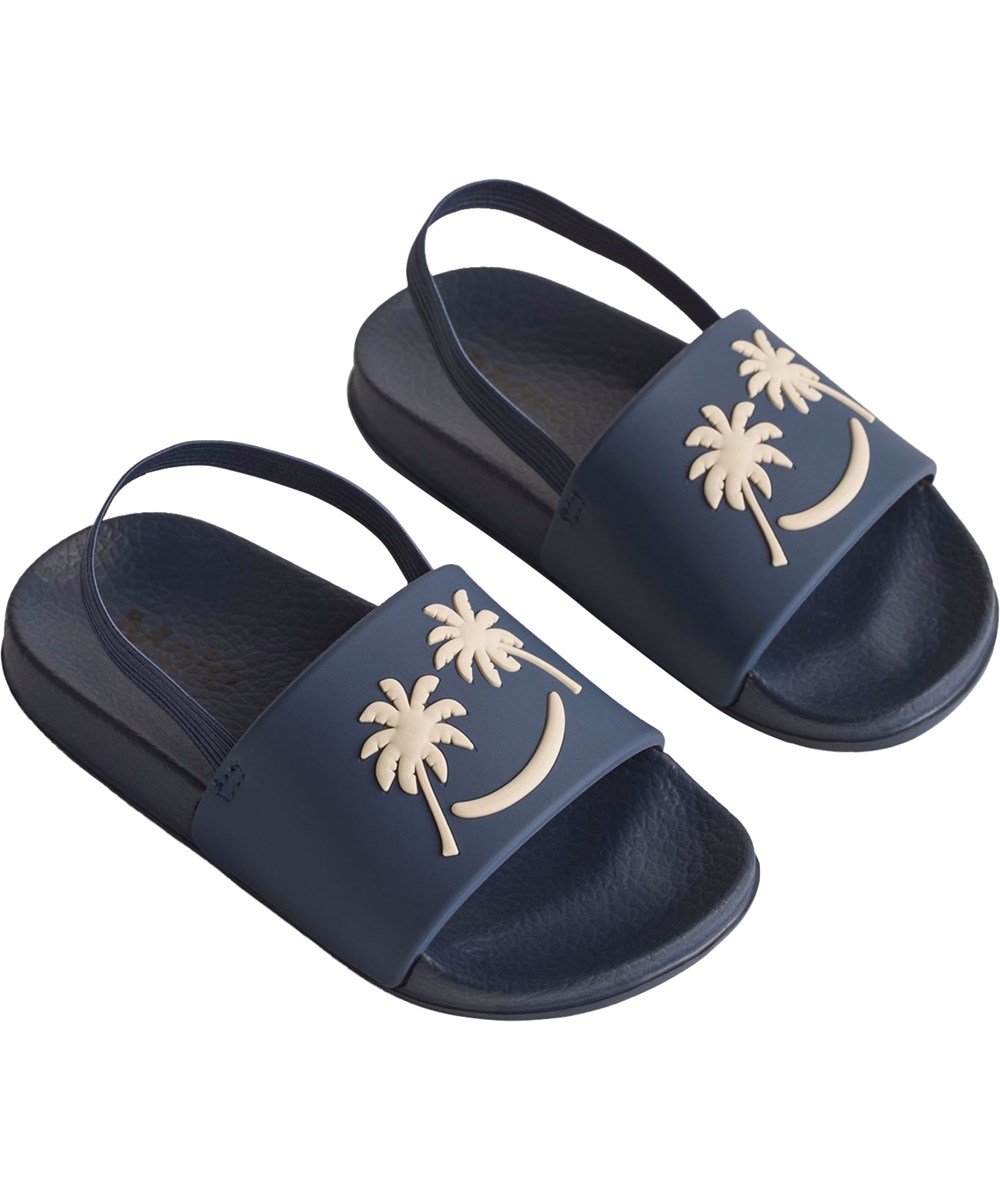 Zhappy - Oceanica - Blue, water-repellent bath slippers for children.