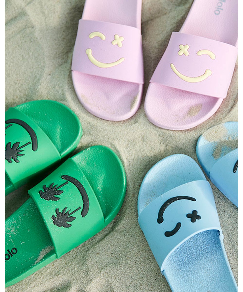 Zhappy - Open Air - Light blue  smiley face sandals