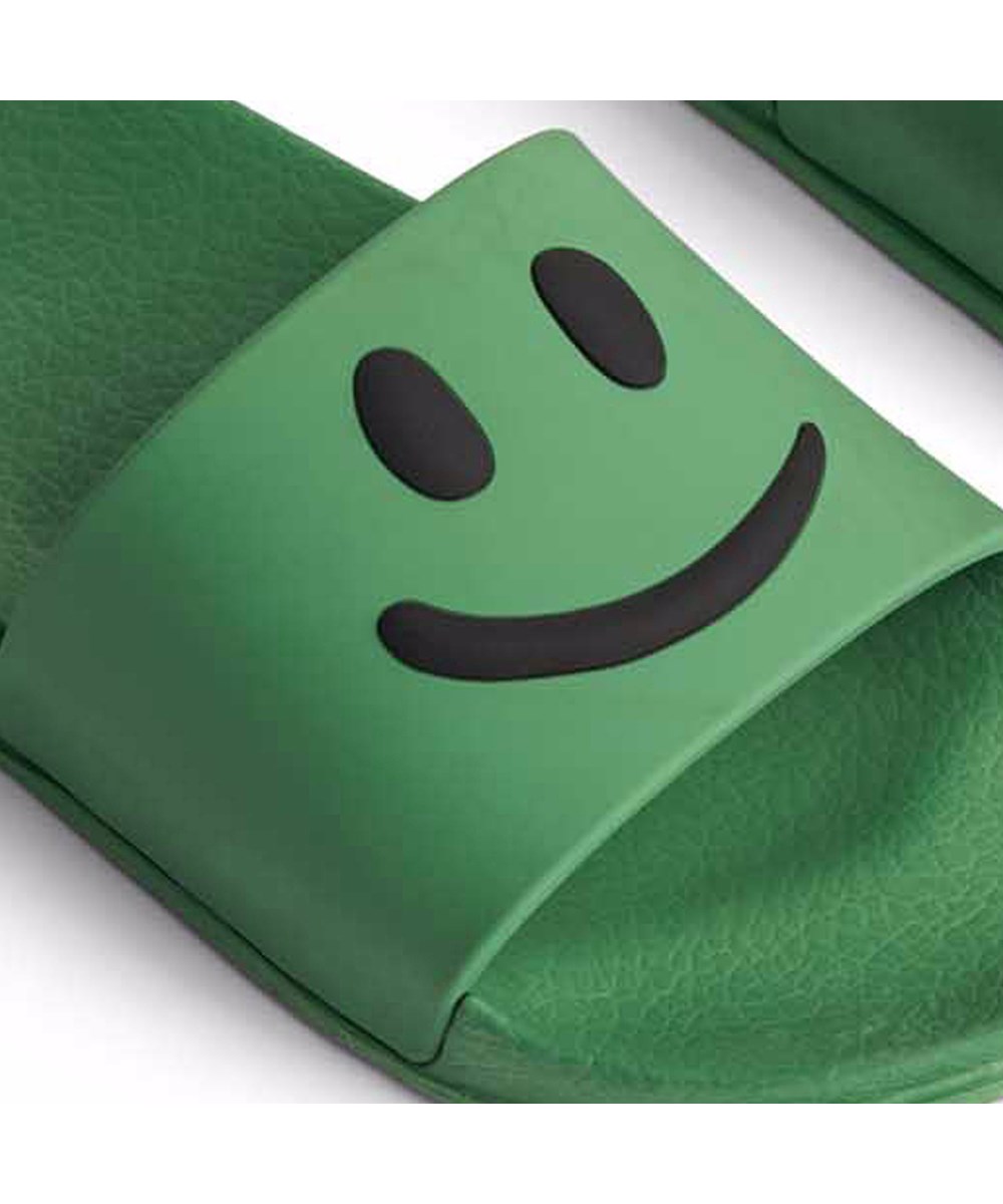 Zhappy - Garden Green - Green children's sandals with wide foot strap and molded insole.