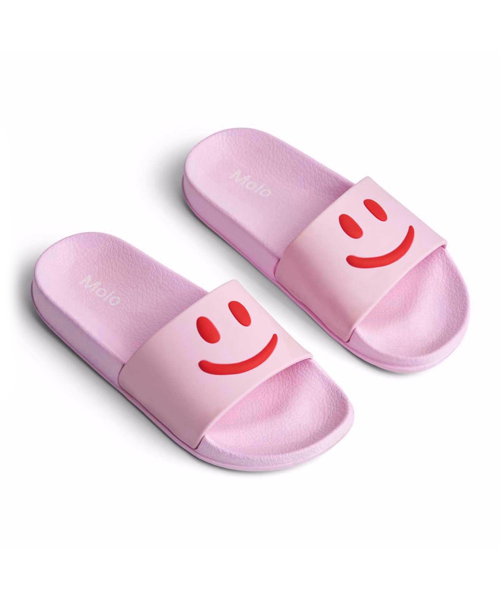 Zhappy - Pink Glace - Pink children's sandals with wide foot strap and molded insole.