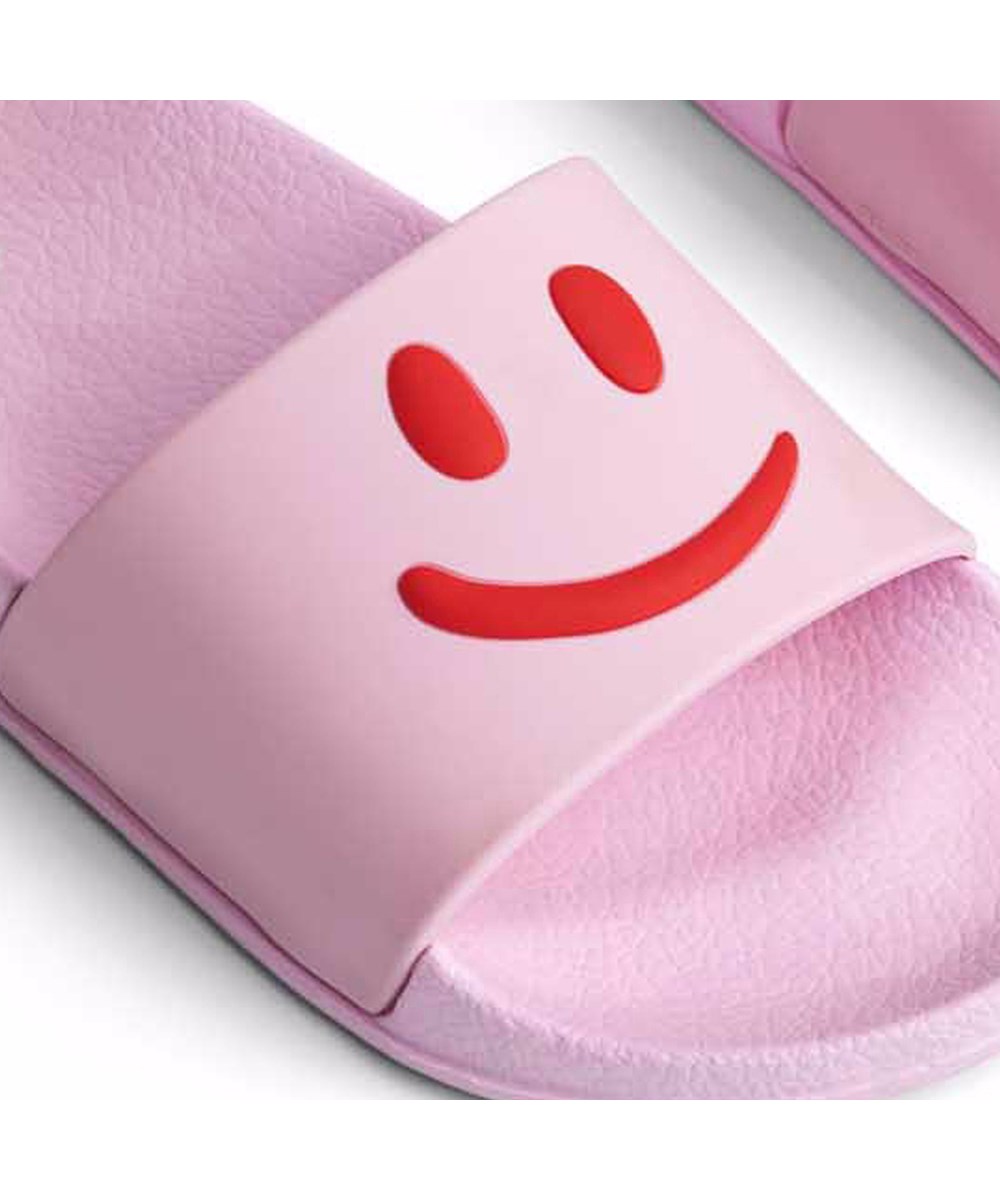 Zhappy - Pink Glace - Pink children's sandals with wide foot strap and molded insole.