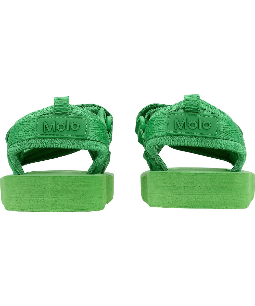 Zola - Bright Green - Green velcro sandals