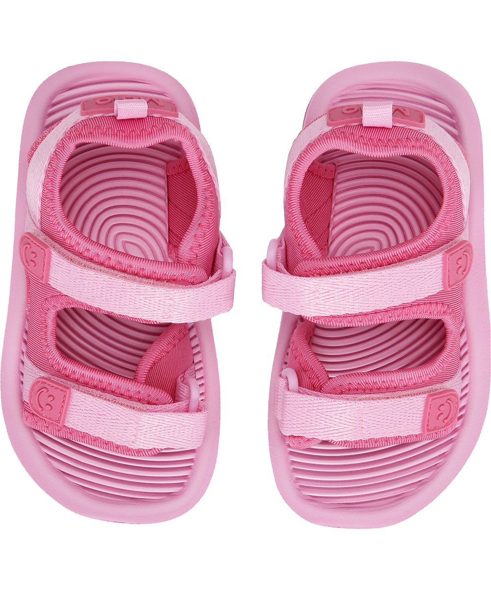 Zola - Hibiscus - Pink and fuchsia velcro sandals