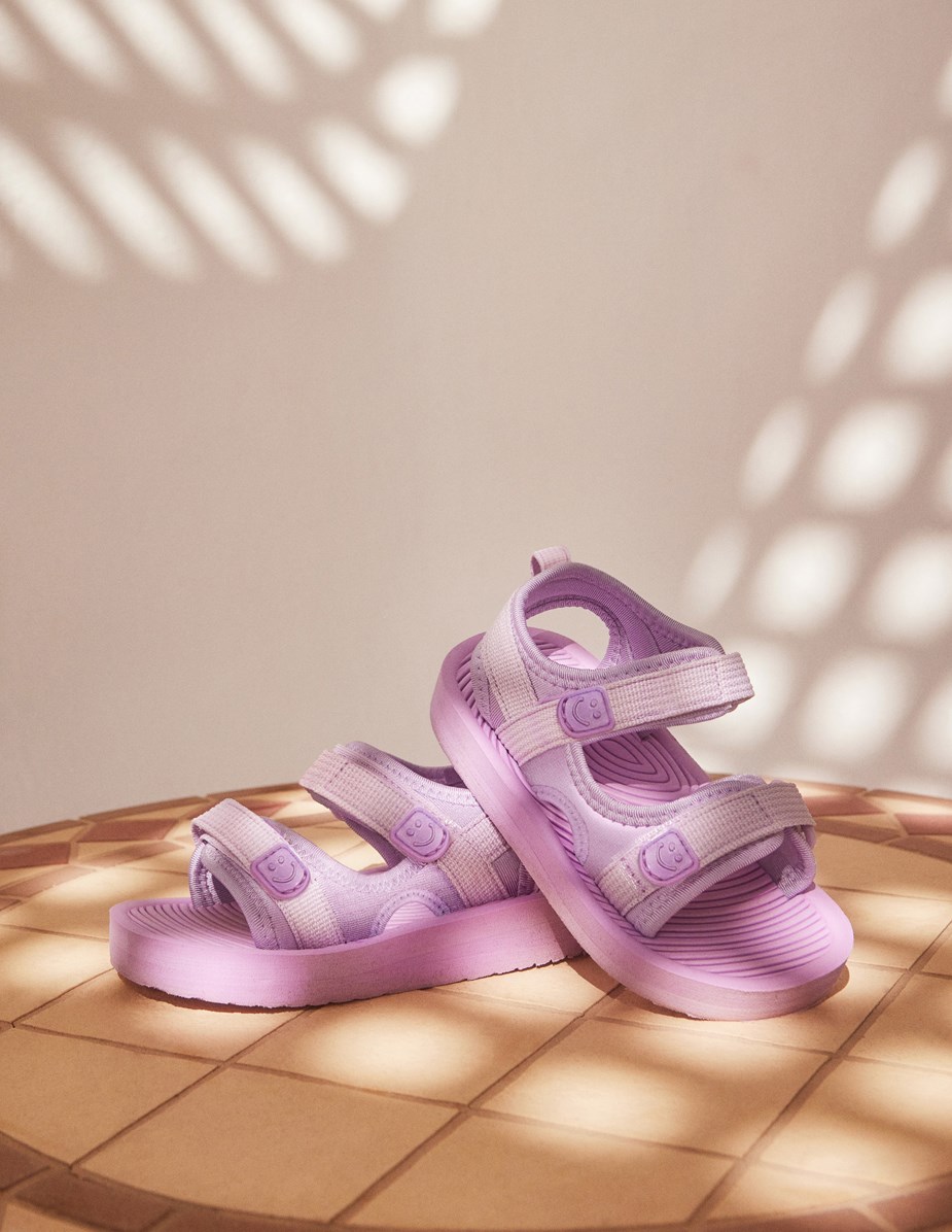 Zola - Lilac Pink - Purple velcro sandals