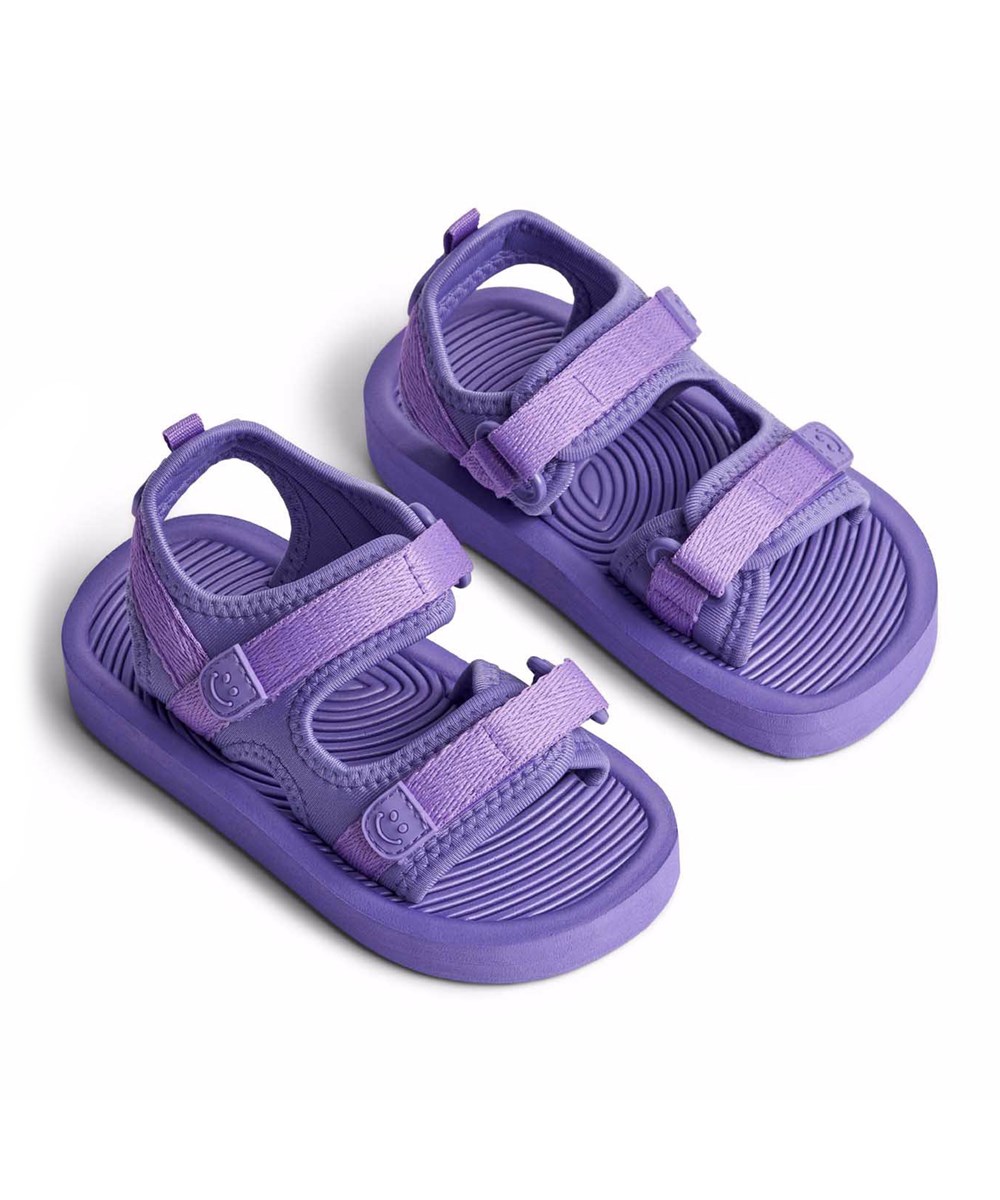 Zola - Purple Glo - Purple and sporty sandals for children with a soft foam sole.