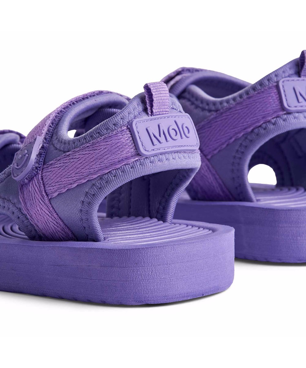 Zola - Purple Glo - Purple and sporty sandals for children with a soft foam sole.