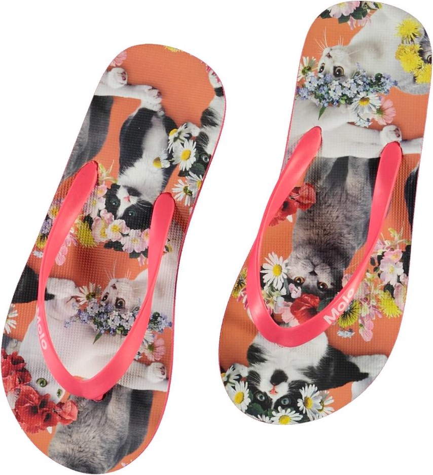 Zeppo - Flower Power Cats - Klipklapper med katte print