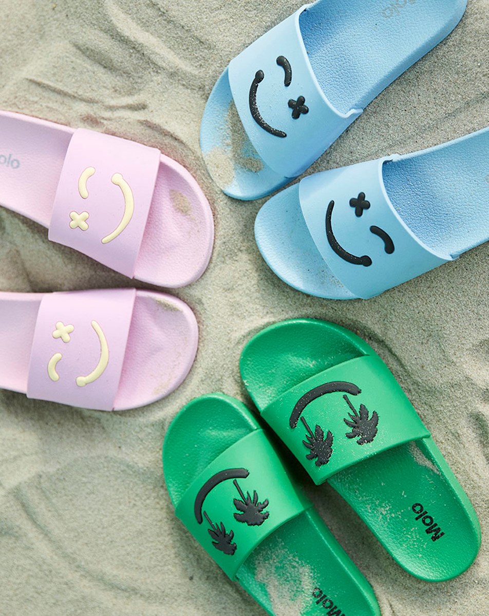 Zhappy - Green Bee - Grønne palme smiley sandaler