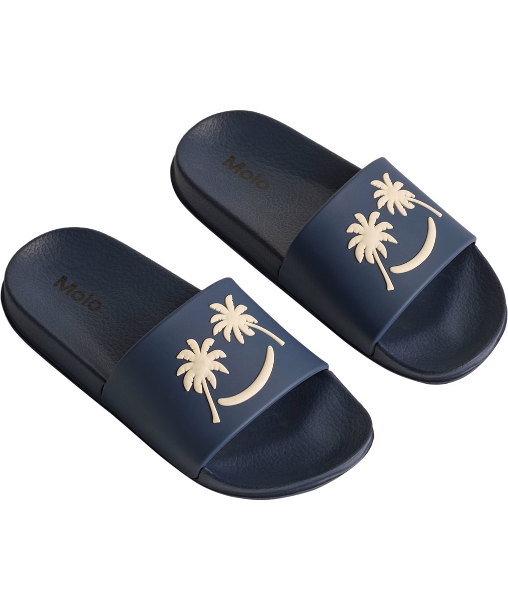 Zhappy - Oceanica - Blå, vandafvisende badesandaler til børn.