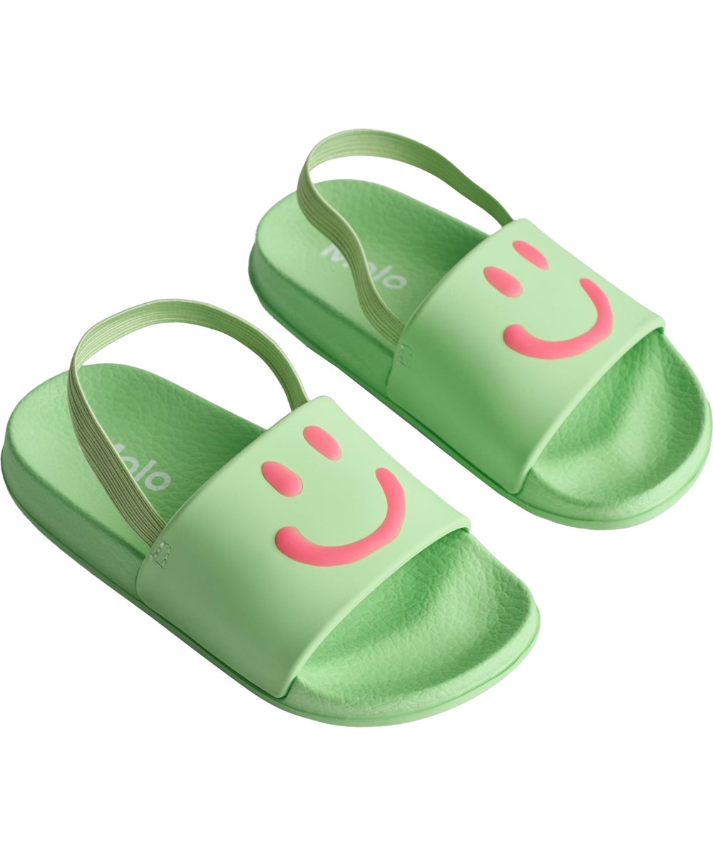 Zhappy - Pistachio - Grønne, vandafvisende badesandaler til børn.