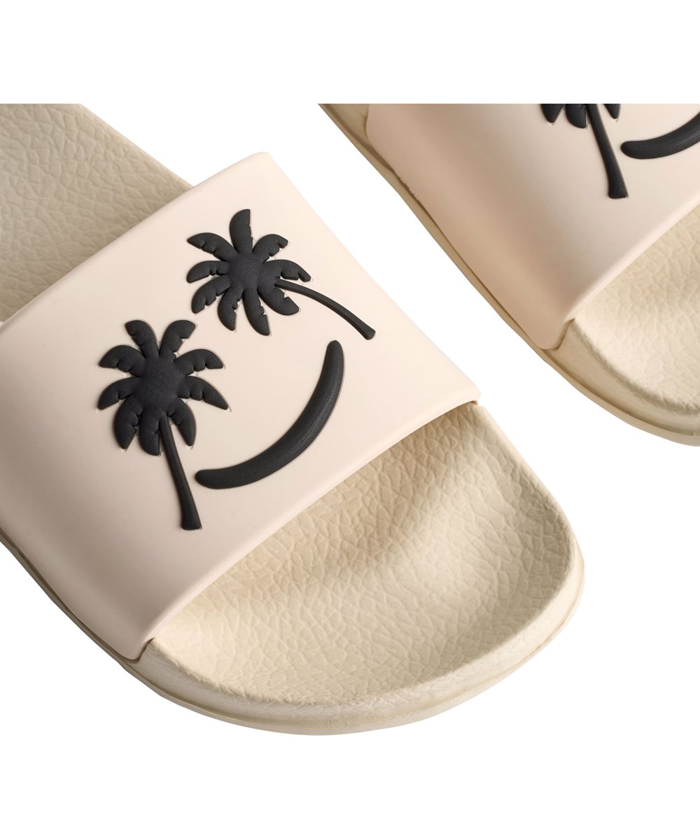 Zhappy - Whitecap - Cremefarvede, vandafvisende badesandaler til børn.