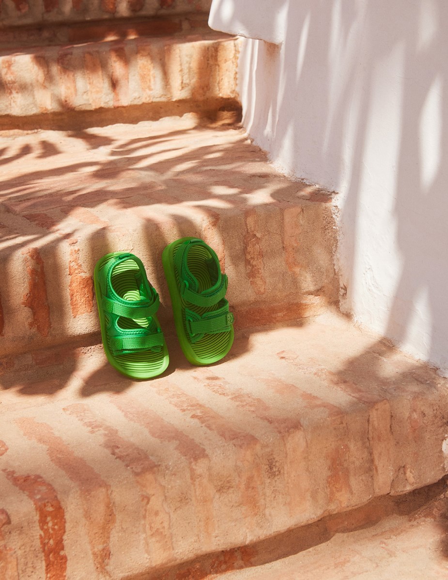 Zola - Bright Green - Grønne velcro sandaler