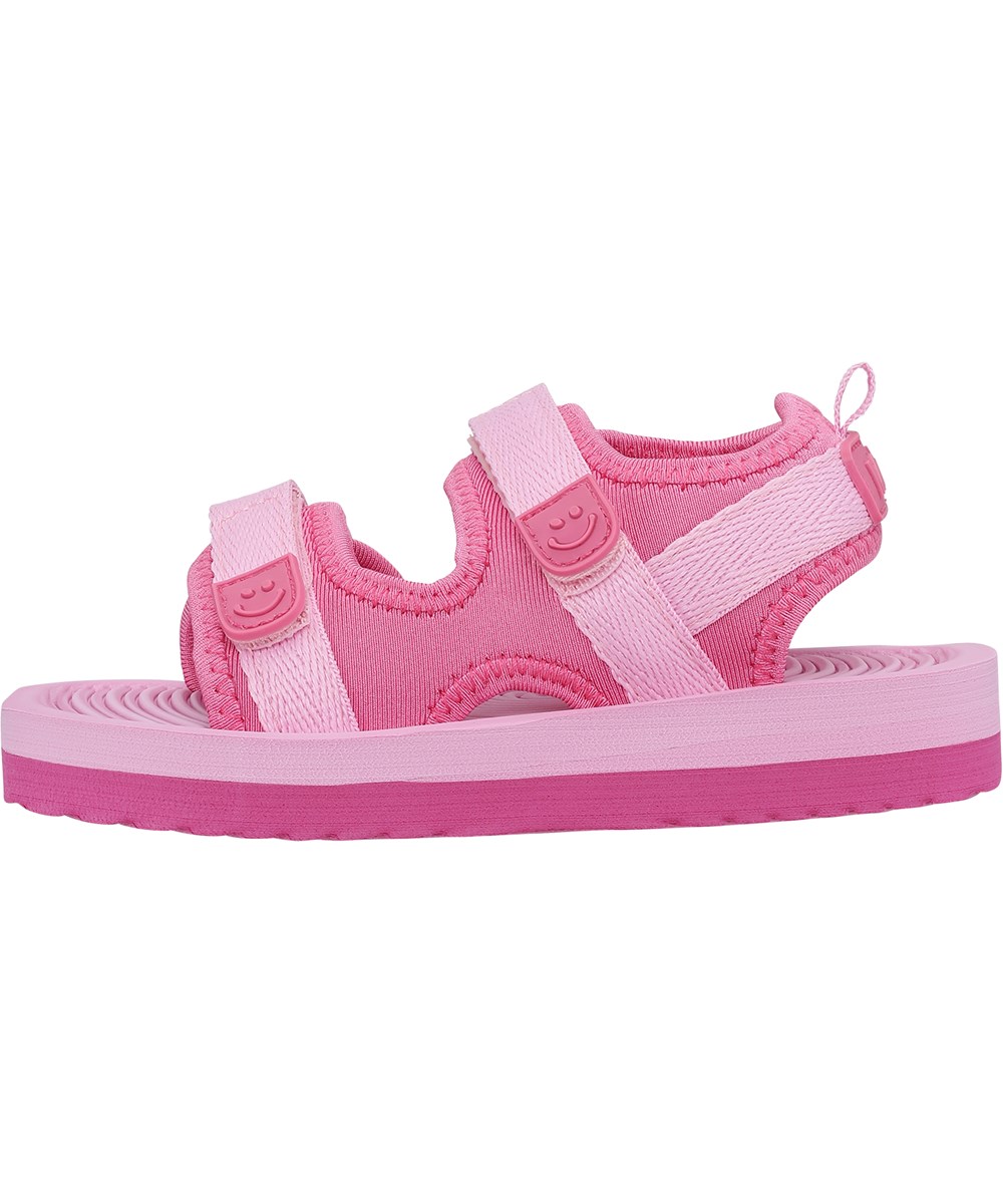 Zola - Hibiscus - Pink og lyserøde velcro sandaler