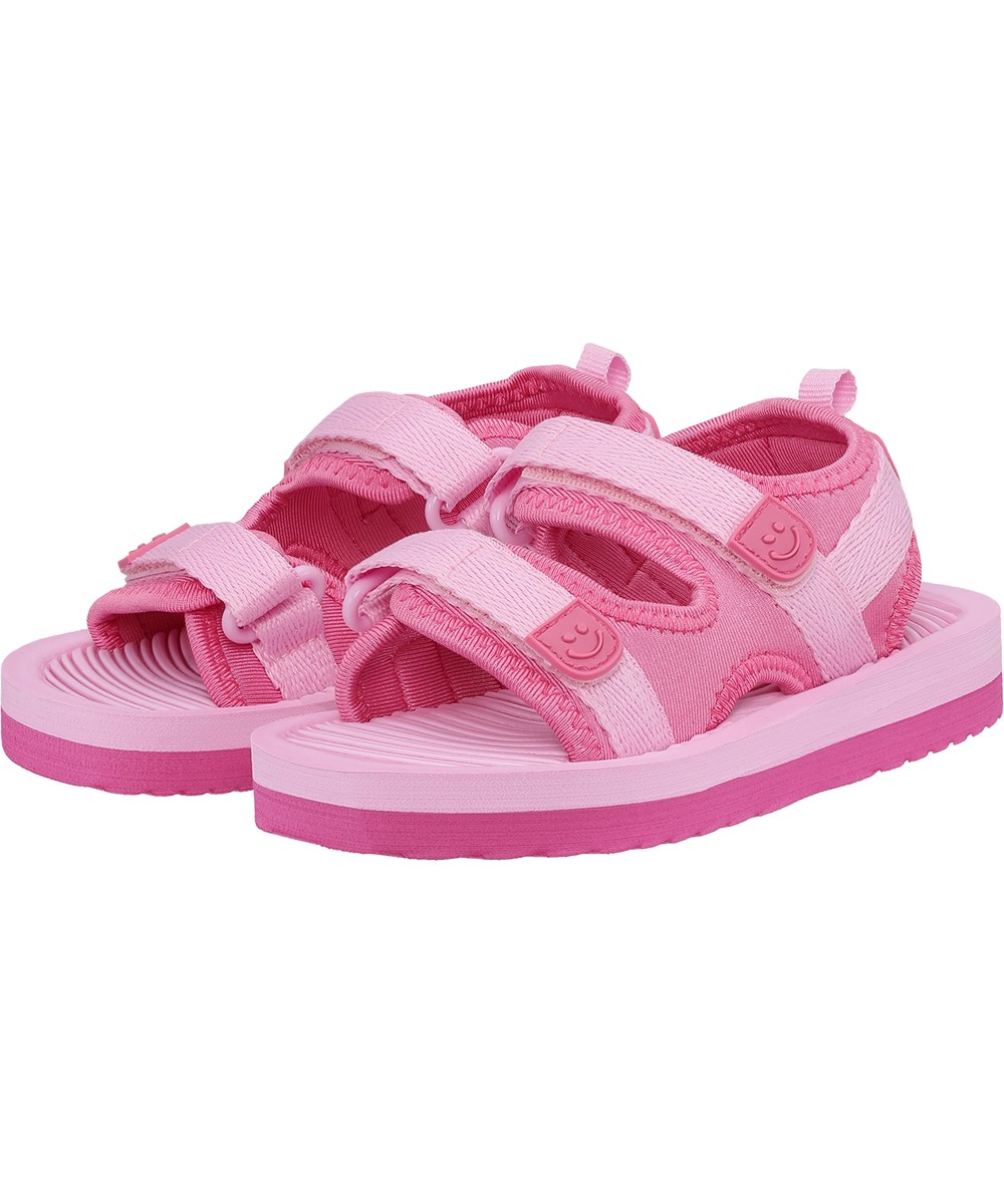 Zola - Hibiscus - Pink og lyserøde velcro sandaler