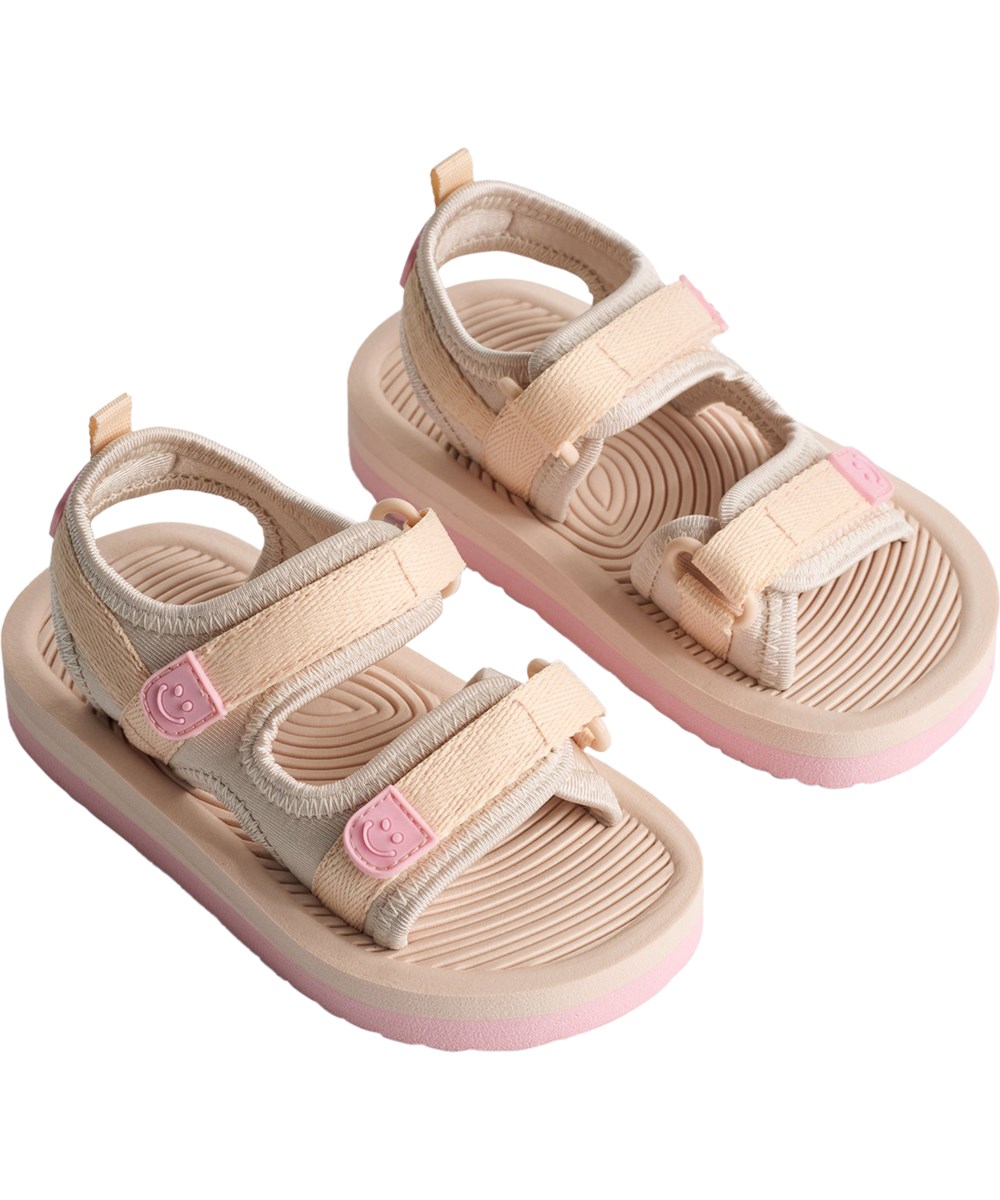 Zola - Rose Light - Lyserøde, sporty sandaler til børn med blød skumsål og velcrolukning.