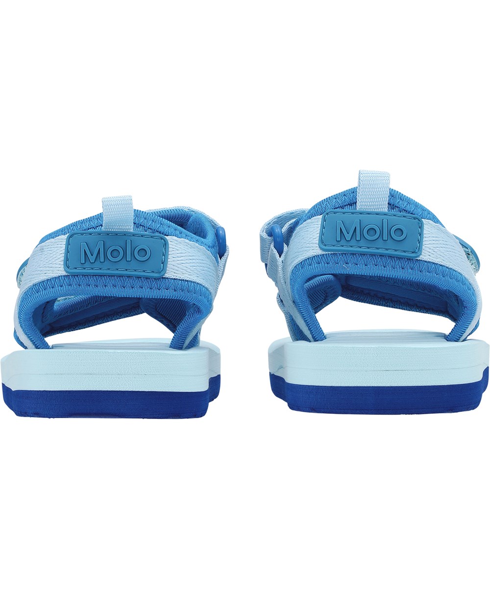 Zola - Vivid Blue - Blå og lyseblå velcro sandaler