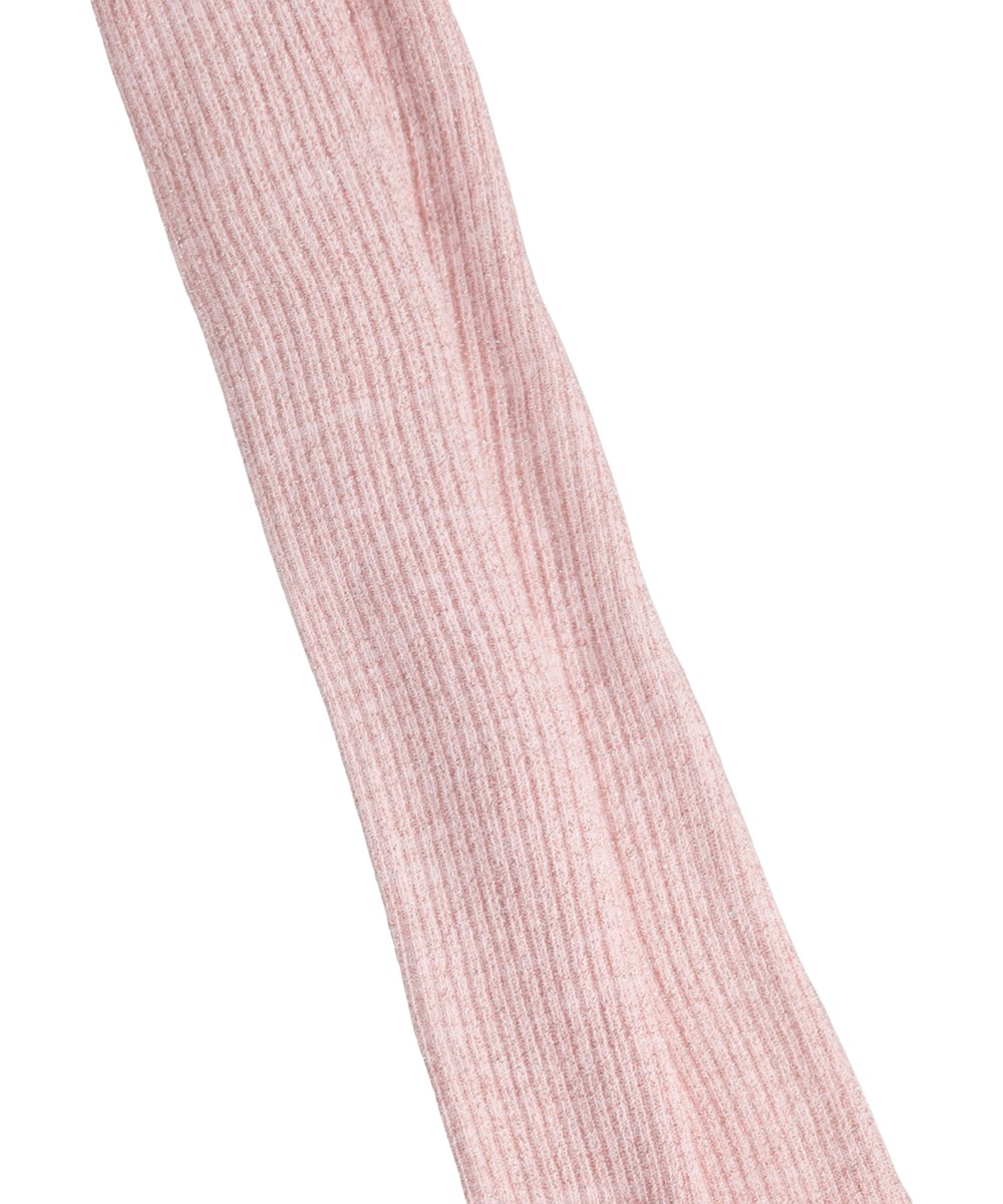 Glitter rib Tights - Cloud Pink - Rosa blaue Strumpfhosen für Kinder aus Rippstrick und Baumwolle mit Glitzer