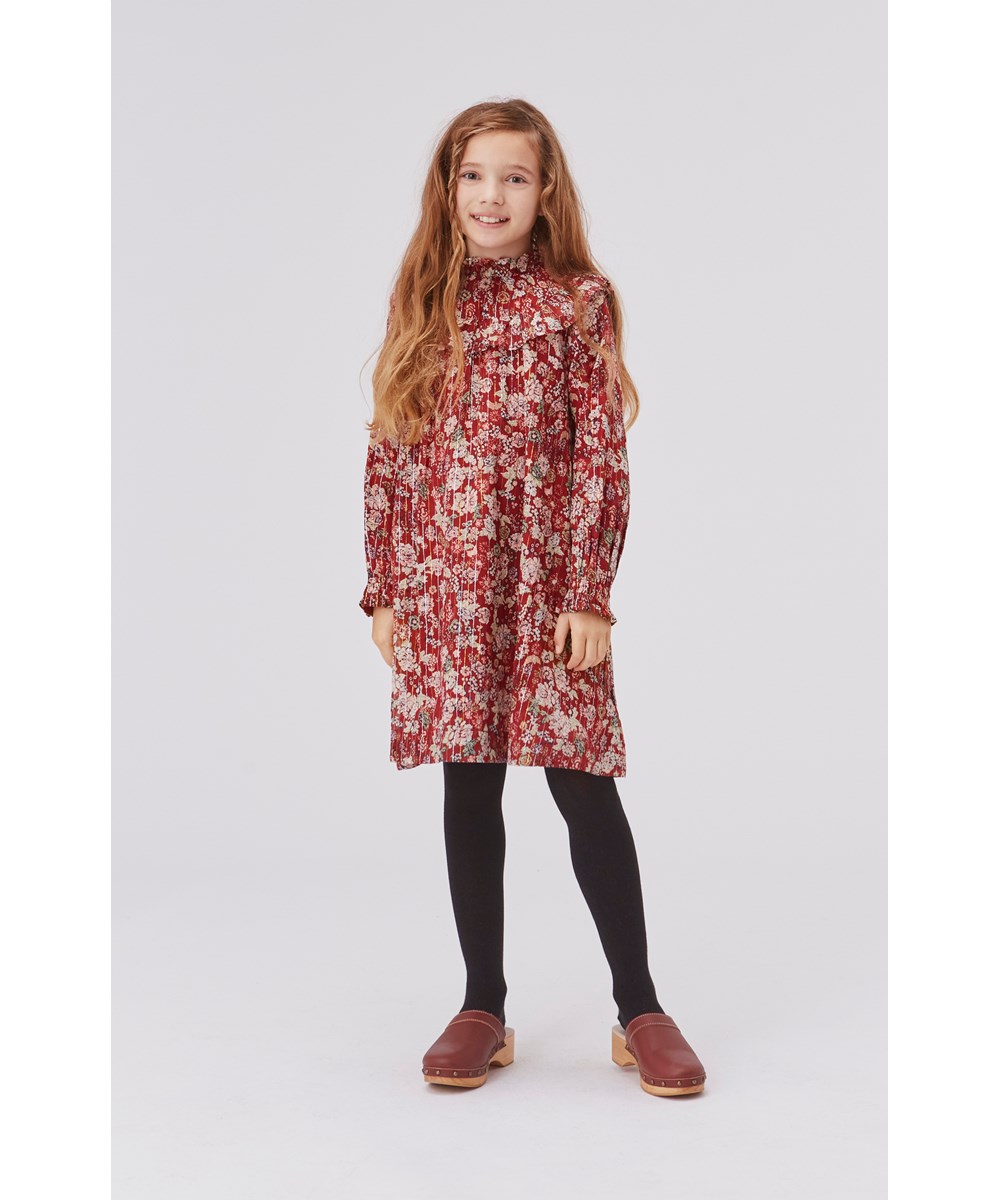 Glitter Rib Tights - Deep Oak - Braune Glimmerstrumpfhose