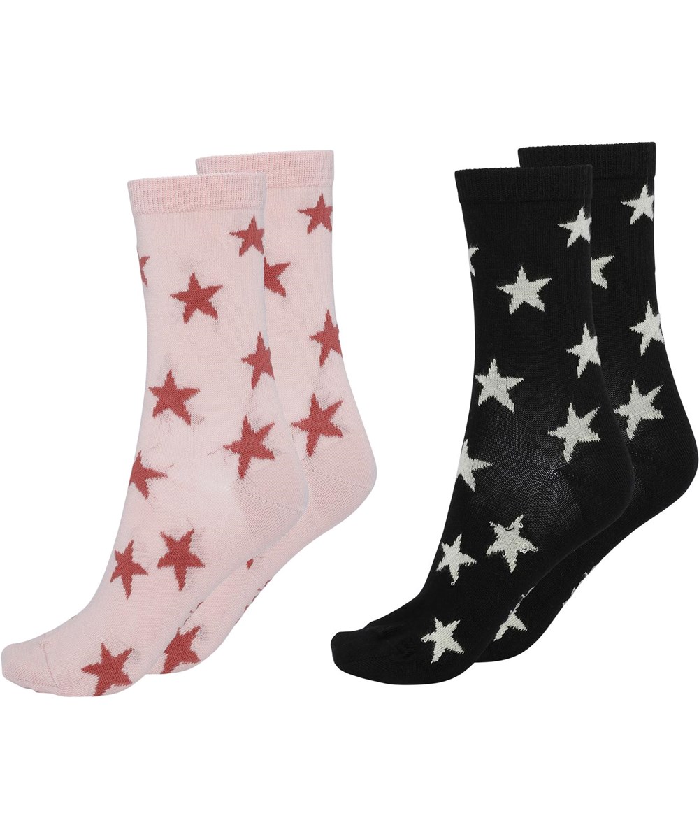 Nesi - Rosequartz - Zwei Paar Socken mit Sternen