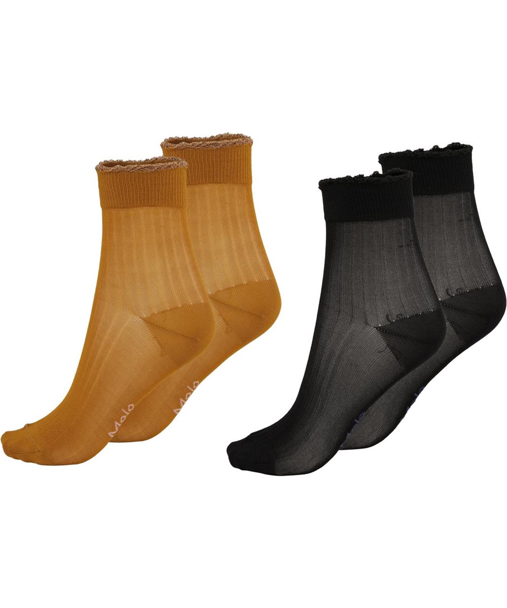 Nicole - Honey - Zwei Paar kurze Socken in Braun und Gold