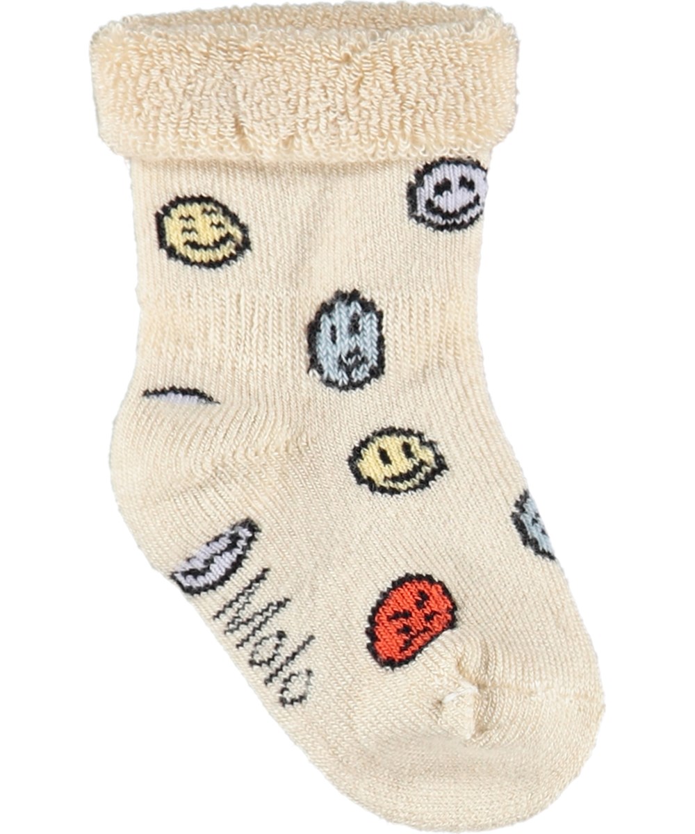 Nodda - Rose Cloud - 2er-Pack Baby-Socken aus Viskose mit einem Design.