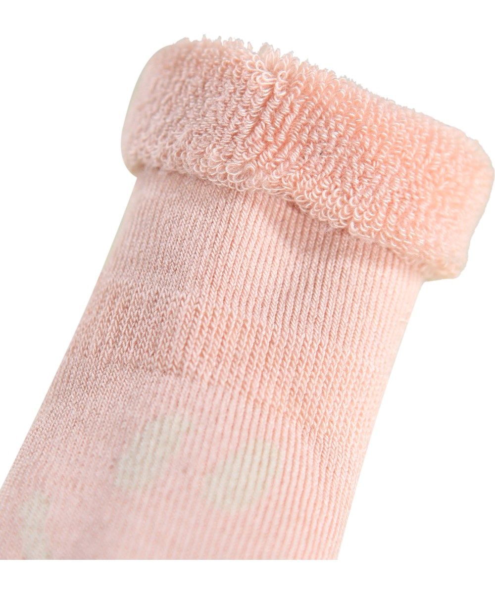 Nodda - Rose Cloud - 2er-Pack Baby-Socken aus Viskose mit einem Design.
