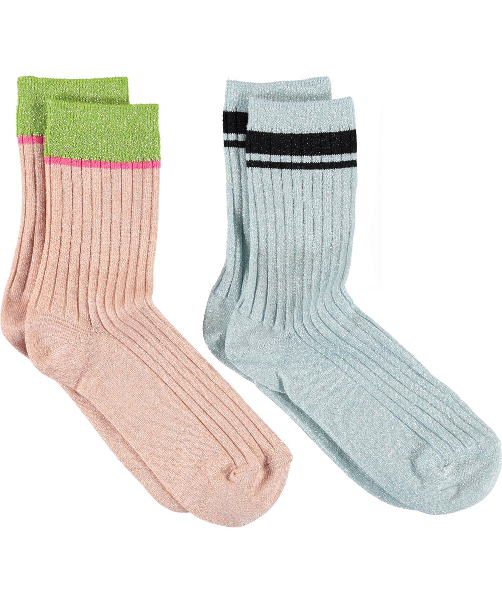 Nomi - Sea Angel - Rosa und hellblaue Strümpfe