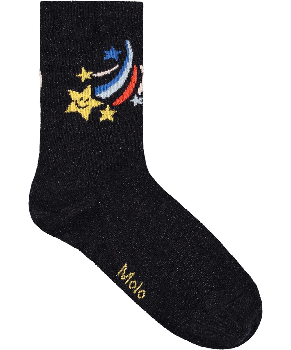 Nomi - Black - 2er-Pack Socken für Kinder mit einem Design.