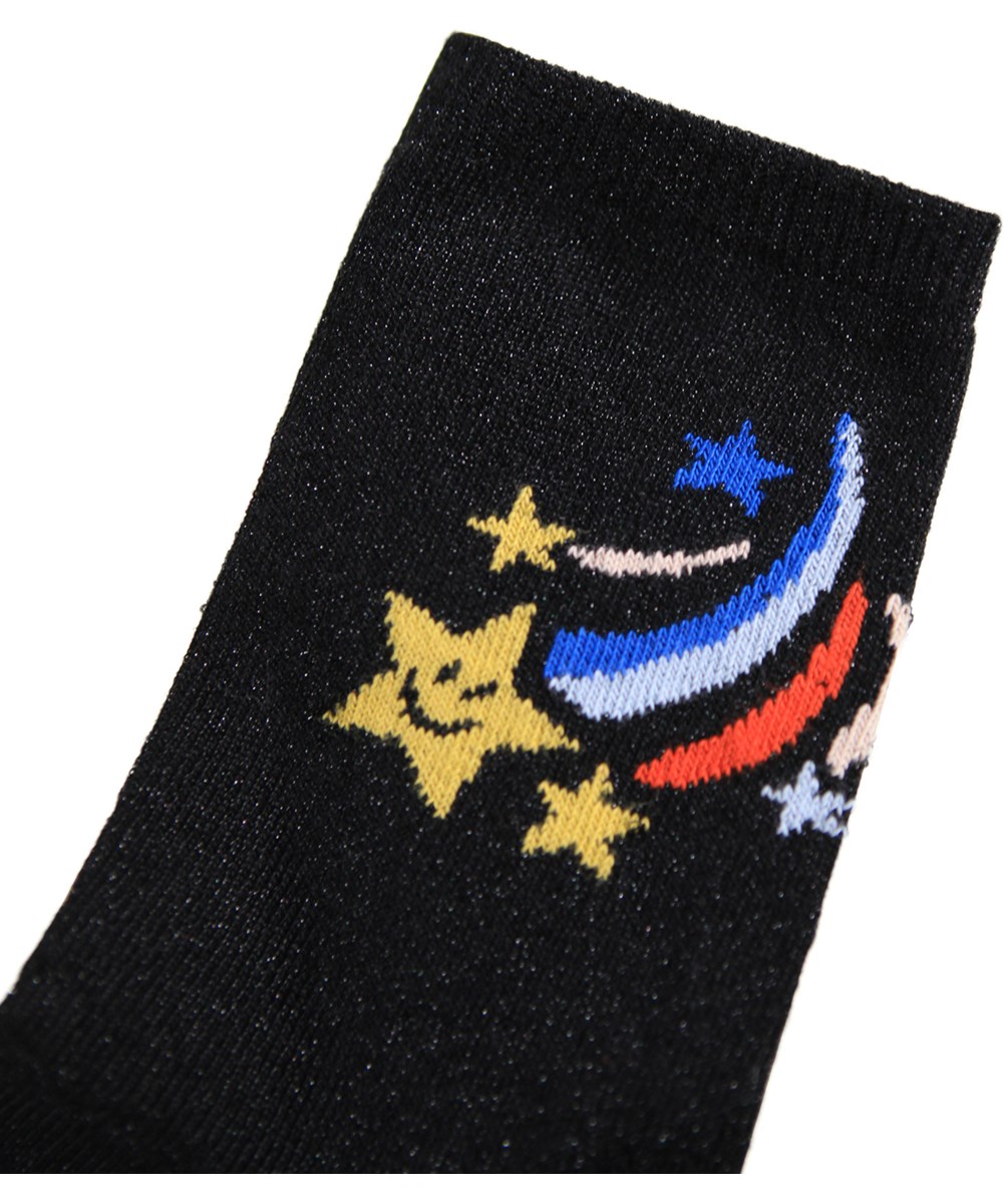 Nomi - Black - 2er-Pack Socken für Kinder mit einem Design.