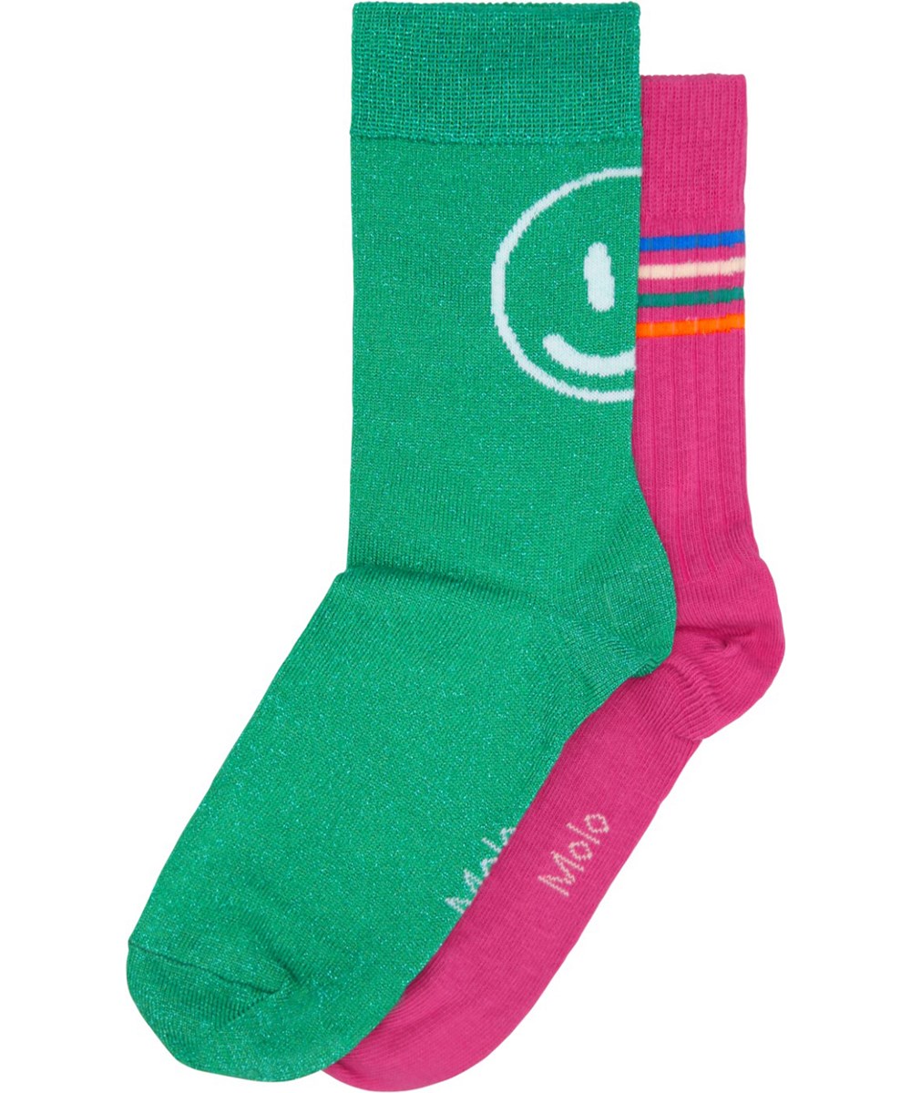 Nomi - Dark Rose - 2er-Pack Socken für Kinder aus Öko-Baumwolle