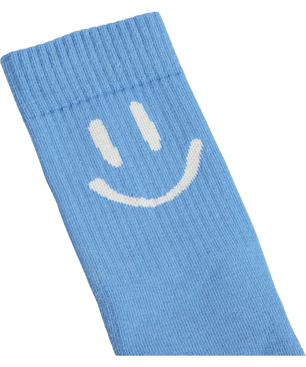 Norman - Black Tide - 2er-Pack Socken für Kinder aus schwarzer und blauer Baumwolle mit Smile-Motiv