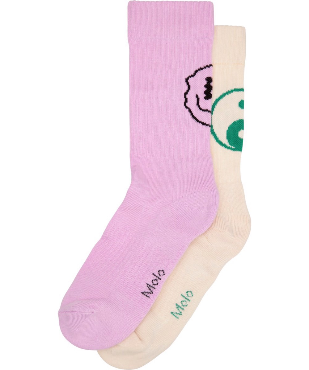 Norman - Pink Lavender - 2er-Pack Socken für Kinder aus Öko-Baumwolle