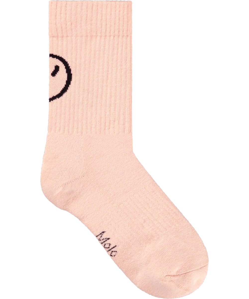 Norman - Rose Cloud - 2er-Pack Socken aus Baumwolle mit Smiley-Motiv für Kinder.