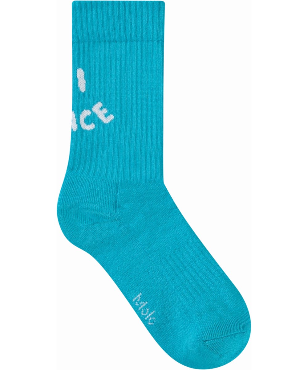 Norman - White - 2er-Pack Baumwollsocken mit einem lächelnden Gesichtsdesign für Kinder.