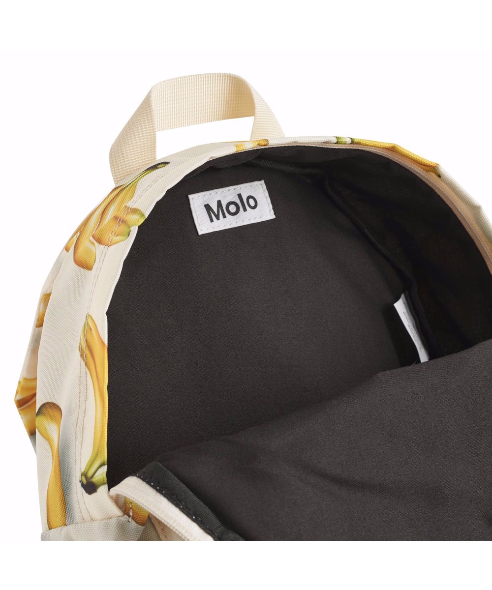 Backpack - Babynanas - Beiger Rucksack mit Bananenmuster für Vorschulkinder im Alter von 3-6 Jahren.