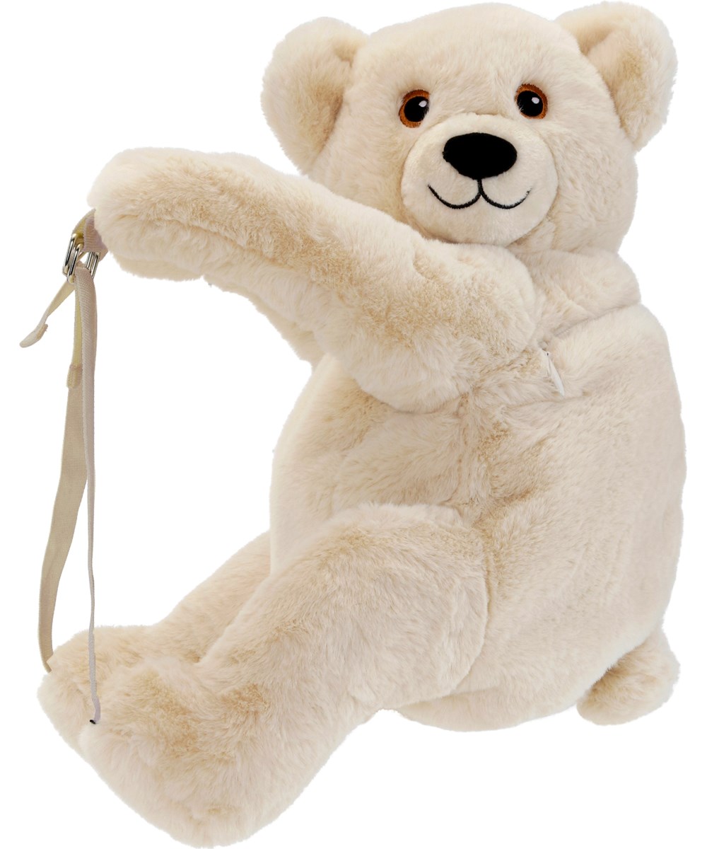 Bear Bag - Sandy - Plüsch-Teddybär-Rucksack, perfekt für kleine Kinder. Der Rucksack verfügt über ein Fach und verstellbare Schultergurte.