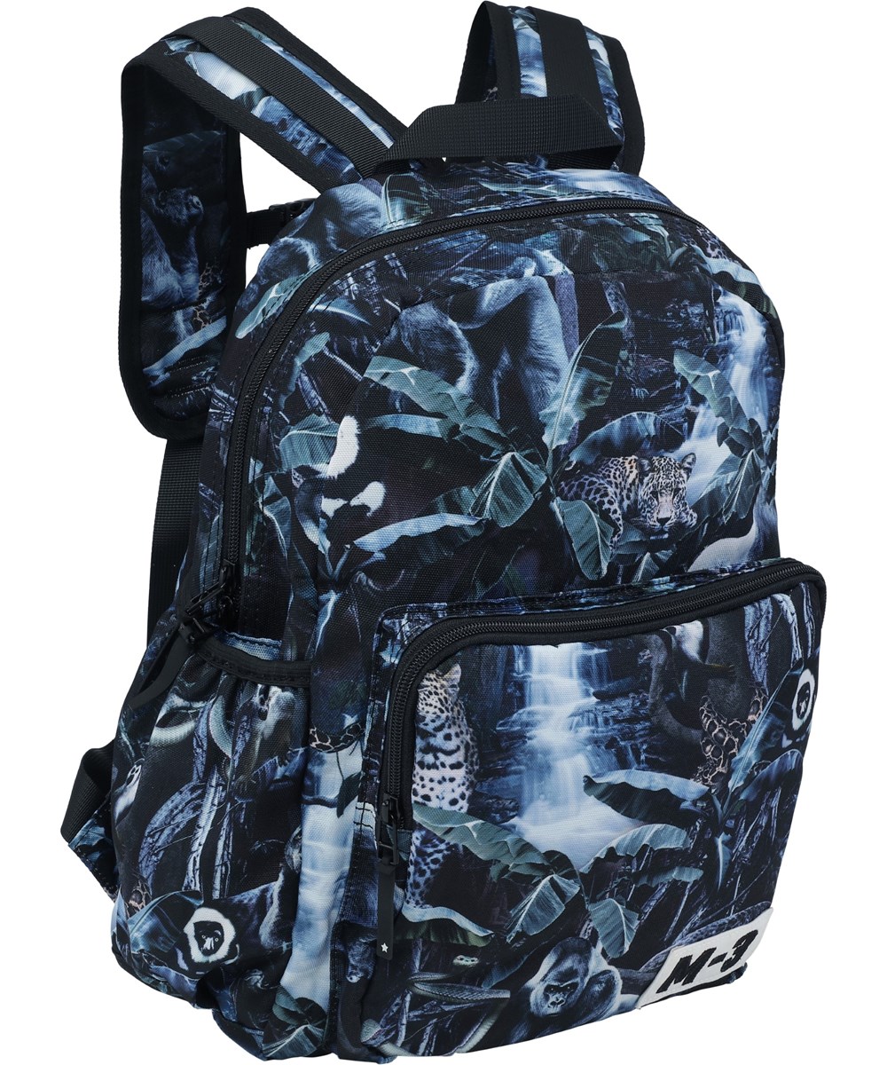 Big Backpack - Moonlit Jungle - Recycelter Rucksack mit Blumen-Druck