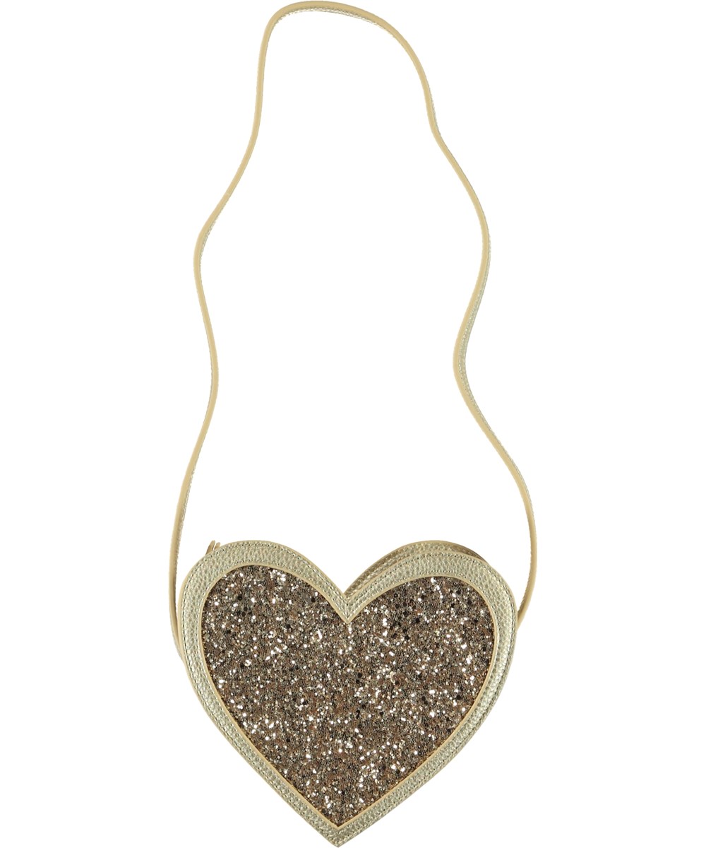 Heart Bag - Gold Glitter - Gold Glitzer Herz Tasche