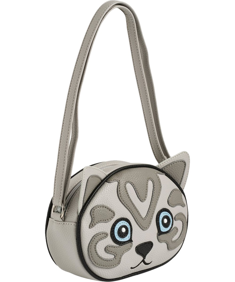 Kitten Bag - Greyish - Graue Katzentasche für Kinder mit Reißverschluss und verstellbarem Schultergurt