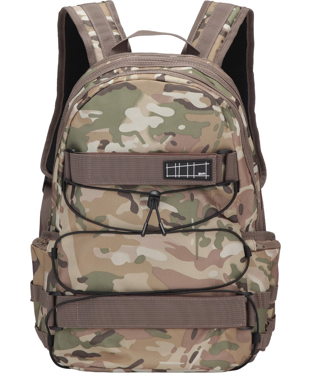 Skate Backpack - Camouflage - Geräumiger Rucksack im grünen Camouflage-Print.