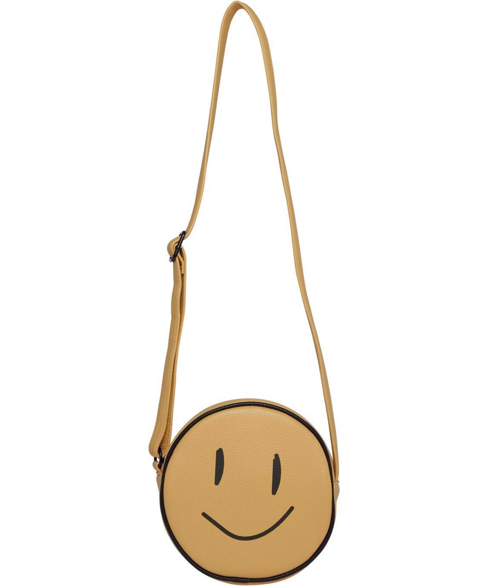 Smile Bag - Hazy Sun - Gelber runder Smiley-Tasche Schultergurt