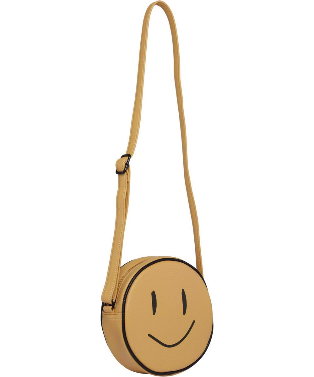 Smile Bag - Hazy Sun - Gelber runder Smiley-Tasche Schultergurt
